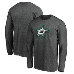 Dallas Stars Fanatics Logo Long Sleeve T-Shirt - Charcoal T-shirts