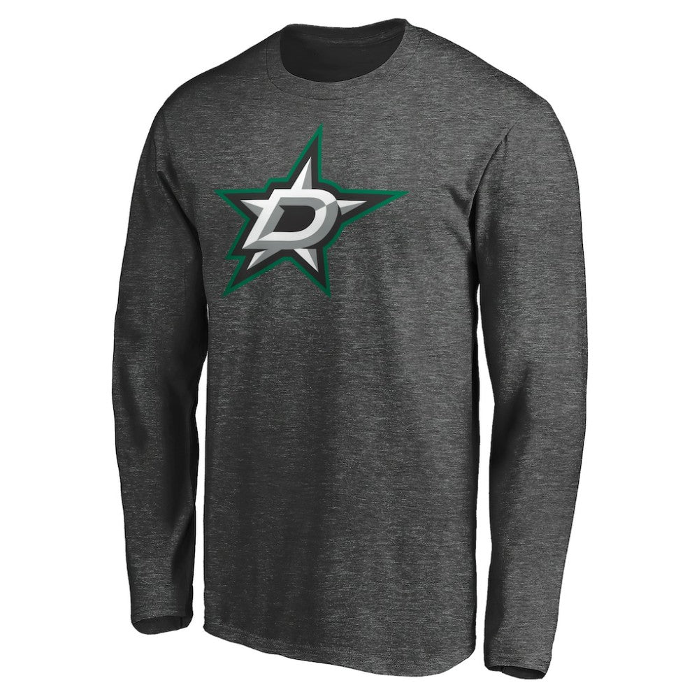 Dallas Stars Fanatics Logo Long Sleeve T-Shirt - Charcoal T-shirts