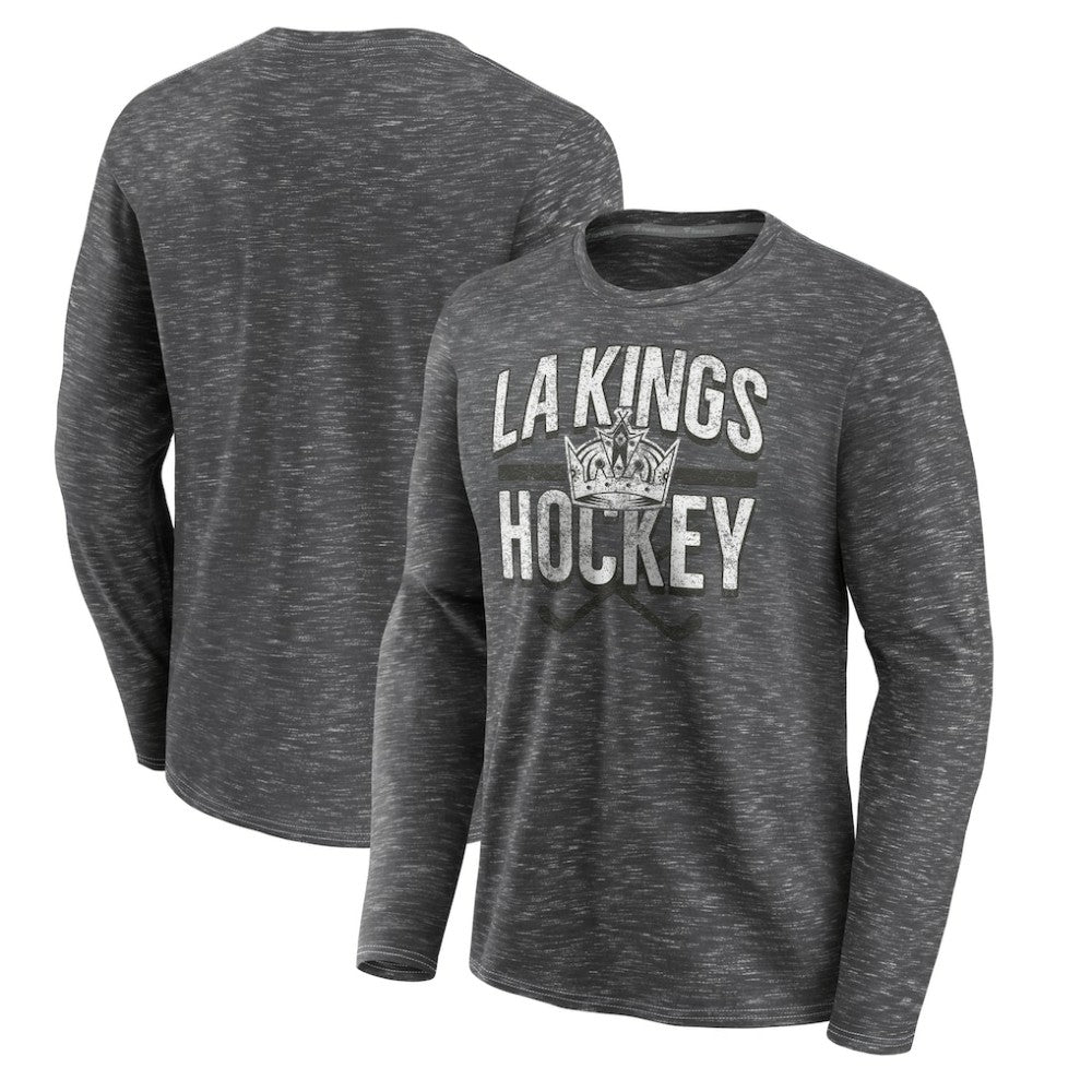 Los Angeles Kings Fanatics Logo Long Sleeve T-Shirt - Charcoal T-shirts