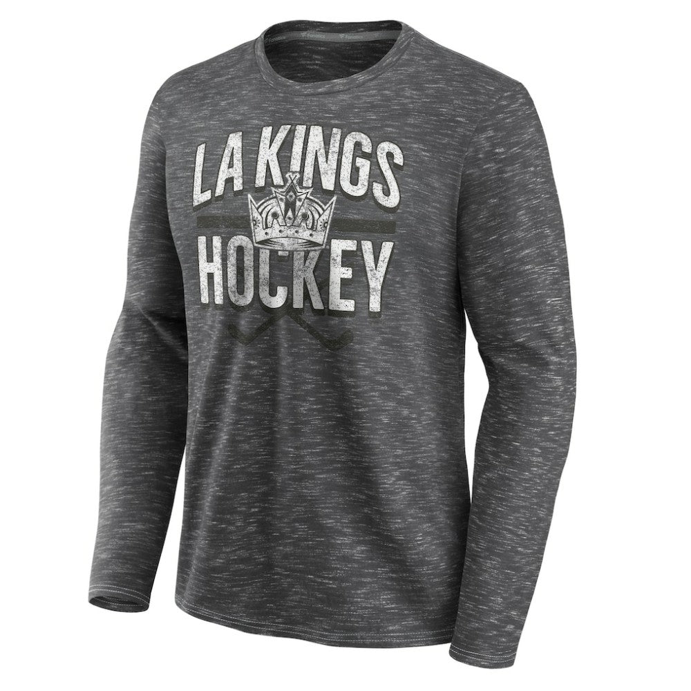 Los Angeles Kings Fanatics Logo Long Sleeve T-Shirt - Charcoal T-shirts