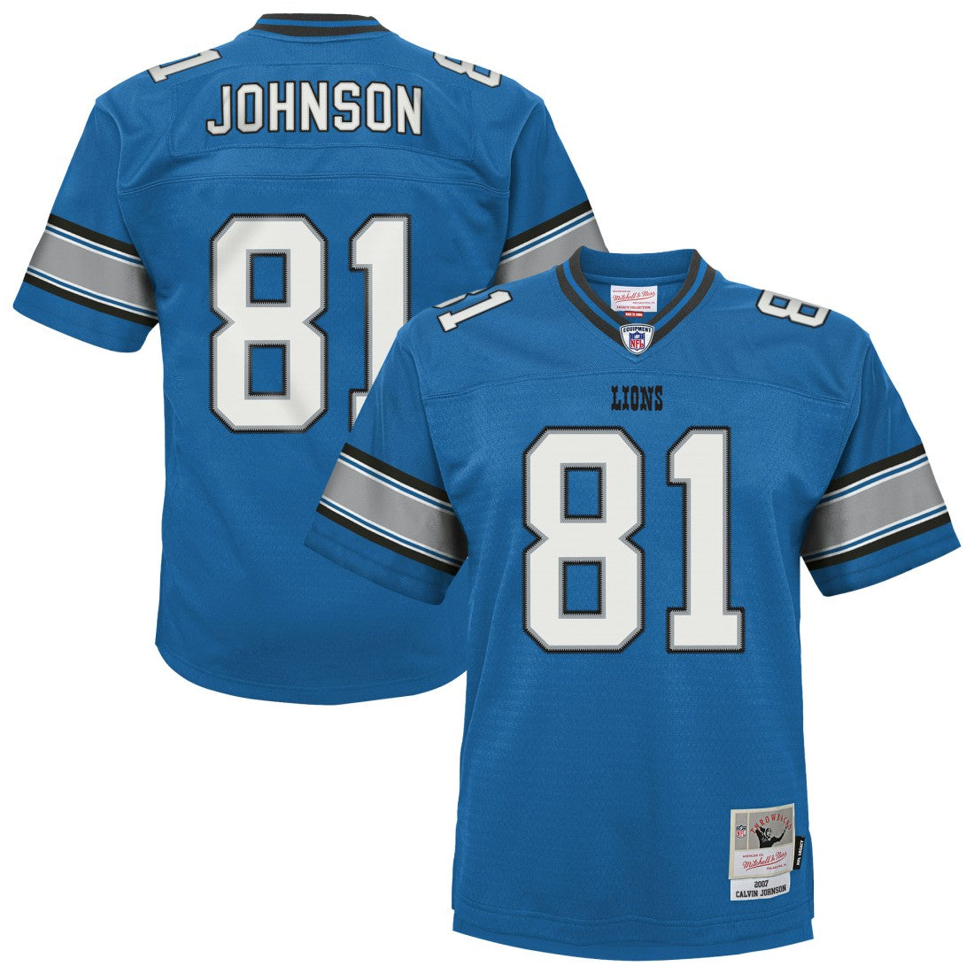Calvin Johnson Detroit Lions Youth Legacy Replica Jersey - Blue for sale