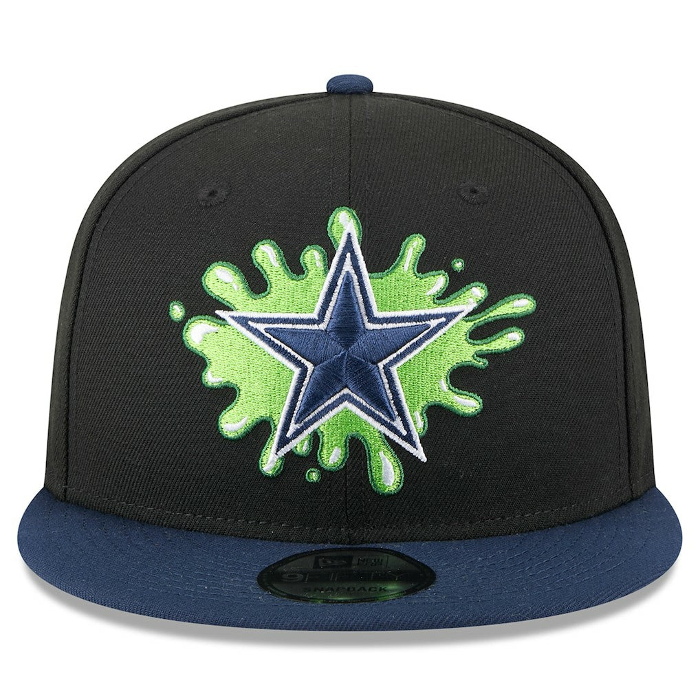 Dallas Cowboys New Era Nickelodeon Slime 9FIFTY Snapback Hat - Black/Navy for sale