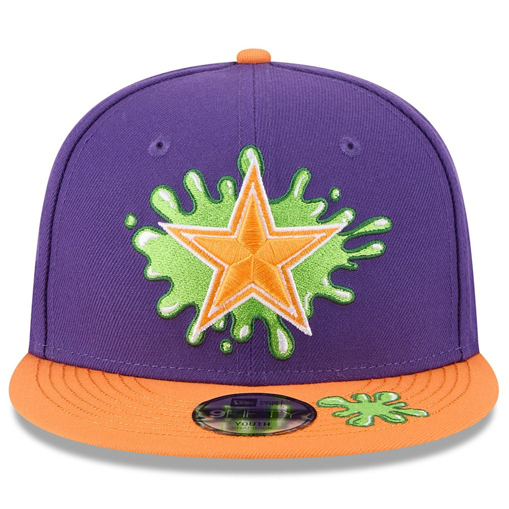 Dallas Cowboys New Era Youth Nickelodeon Slime 9FIFTY Snapback Hat - Purple/Orange sale