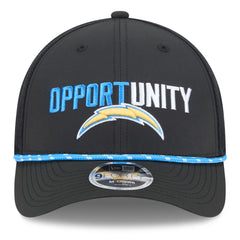 Los Angeles Chargers New Era 2025 Inspire Change 9FORTY M-Crown Adjustable Hat - Black for sale