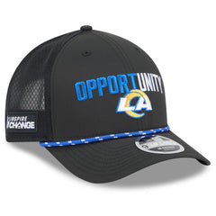Los Angeles Rams New Era 2025 Inspire Change 9FORTY M-Crown Adjustable Hat - Black for sale