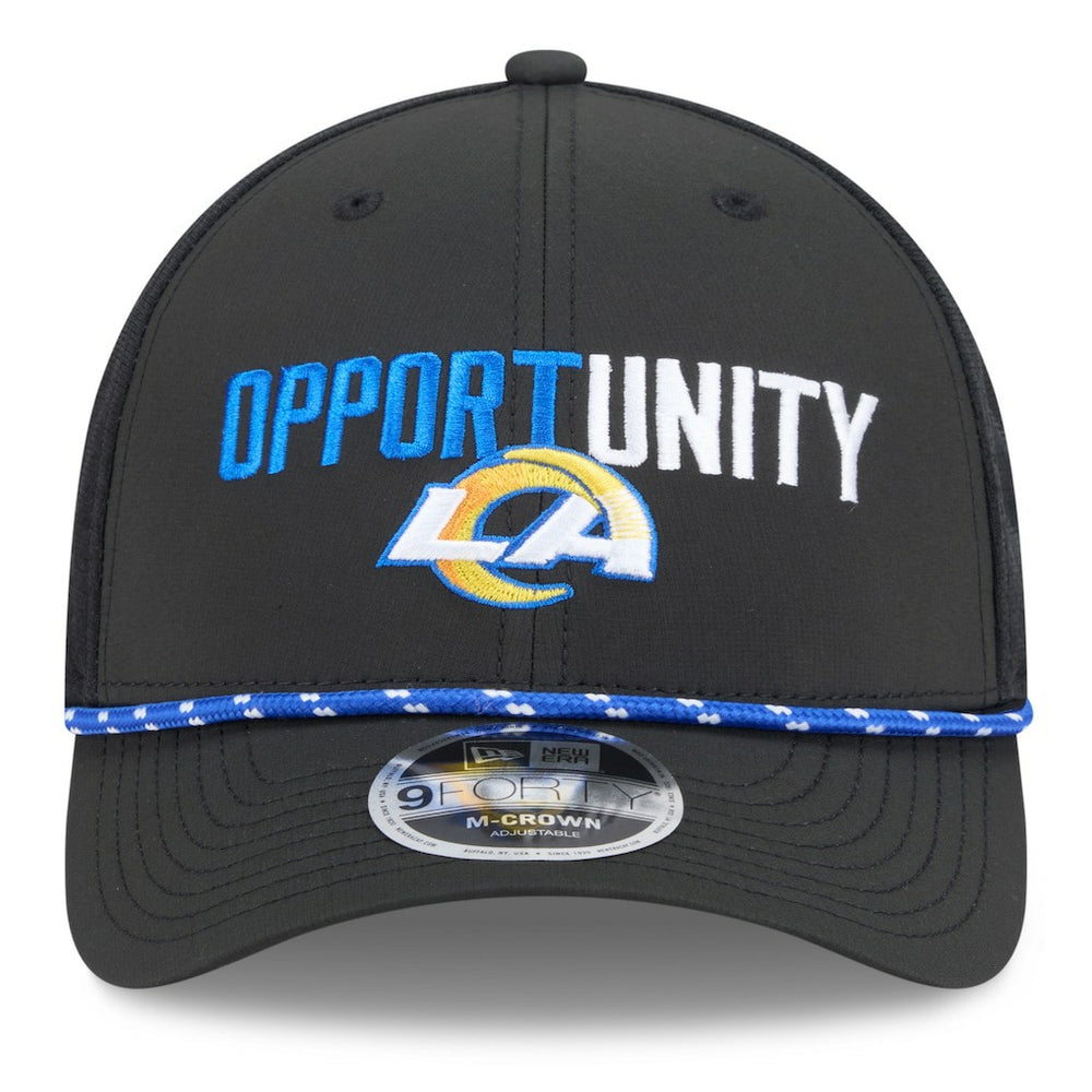 Los Angeles Rams New Era 2025 Inspire Change 9FORTY M-Crown Adjustable Hat - Black for sale