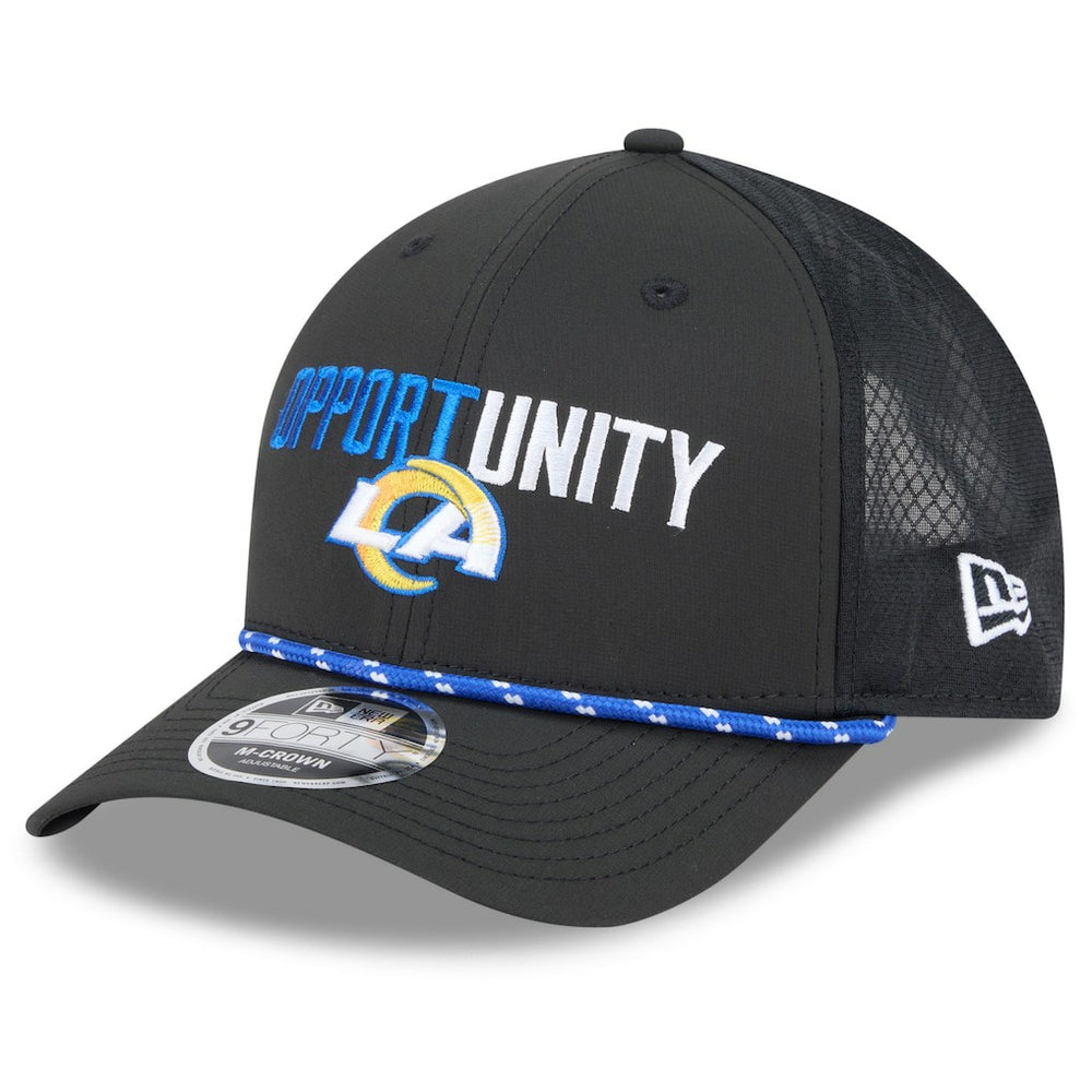 Los Angeles Rams New Era 2025 Inspire Change 9FORTY M-Crown Adjustable Hat - Black for sale