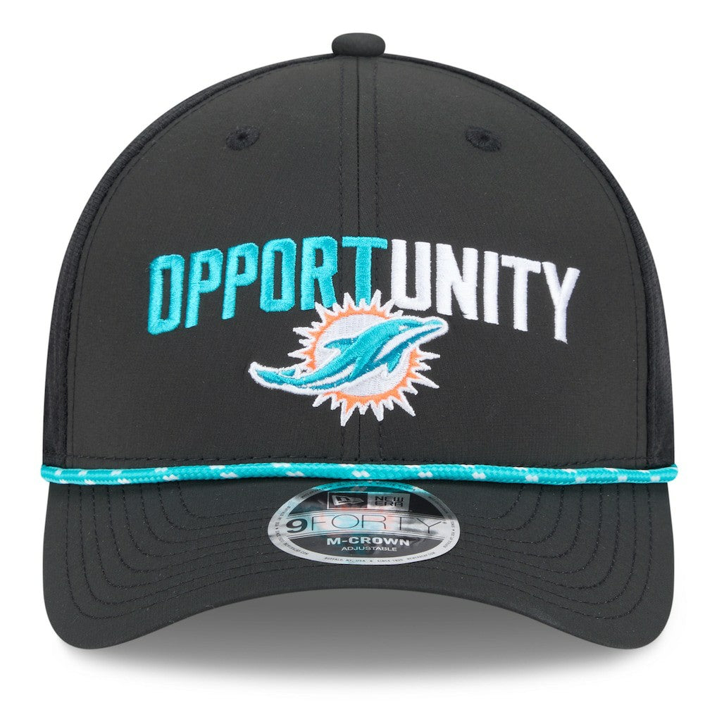 Miami Dolphins New Era 2025 Inspire Change 9FORTY M-Crown Adjustable Hat - Black on sale