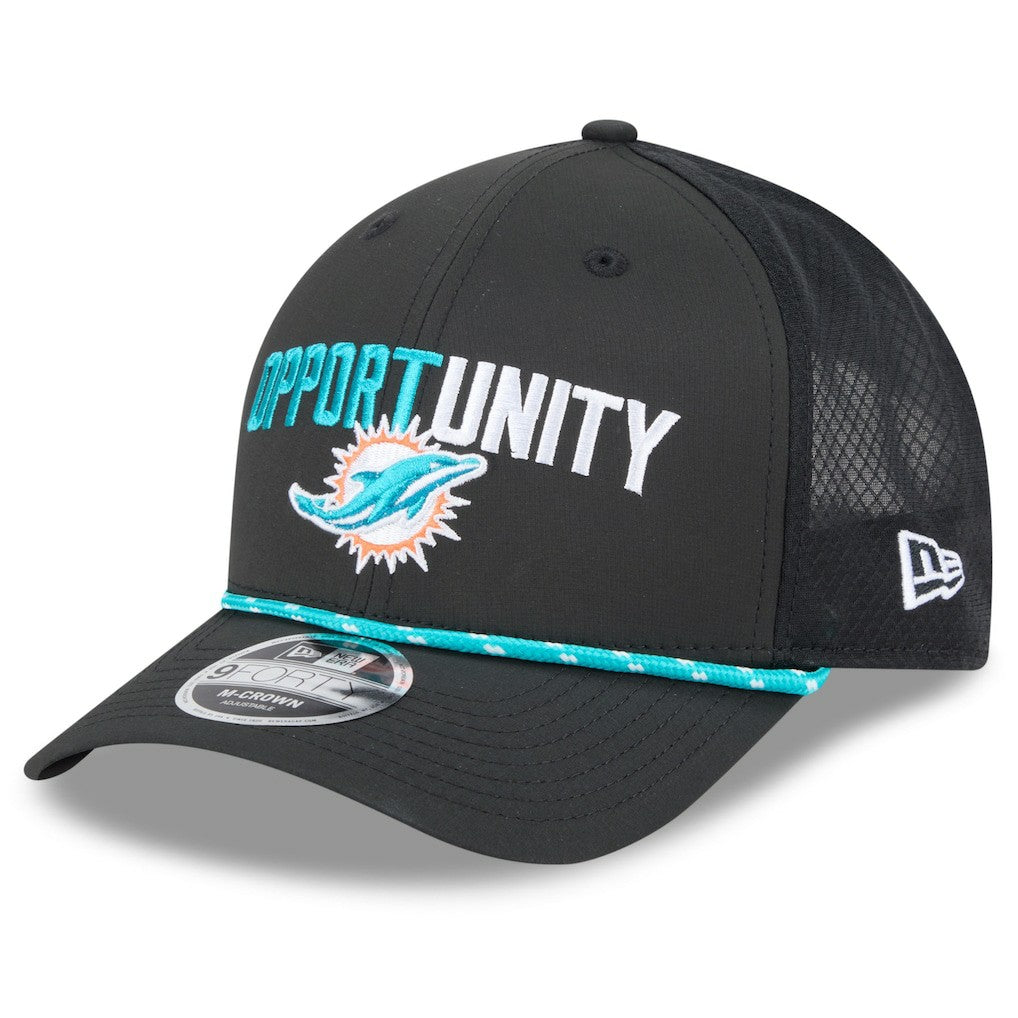 Miami Dolphins New Era 2025 Inspire Change 9FORTY M-Crown Adjustable Hat - Black on sale