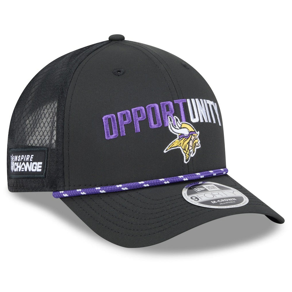 Minnesota Vikings New Era 2025 Inspire Change 9FORTY M-Crown Adjustable Hat - Black online