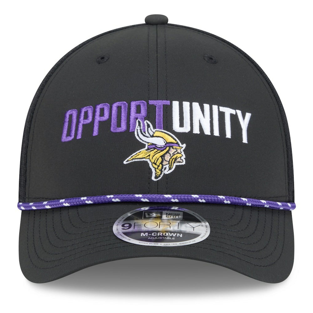 Minnesota Vikings New Era 2025 Inspire Change 9FORTY M-Crown Adjustable Hat - Black online