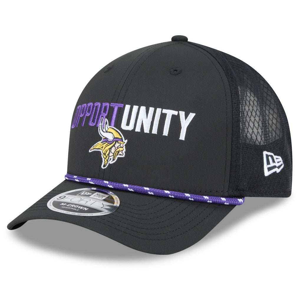 Minnesota Vikings New Era 2025 Inspire Change 9FORTY M-Crown Adjustable Hat - Black online