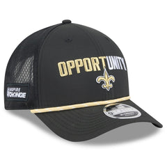 New Orleans Saints New Era 2025 Inspire Change 9FORTY M-Crown Adjustable Hat - Black cheap