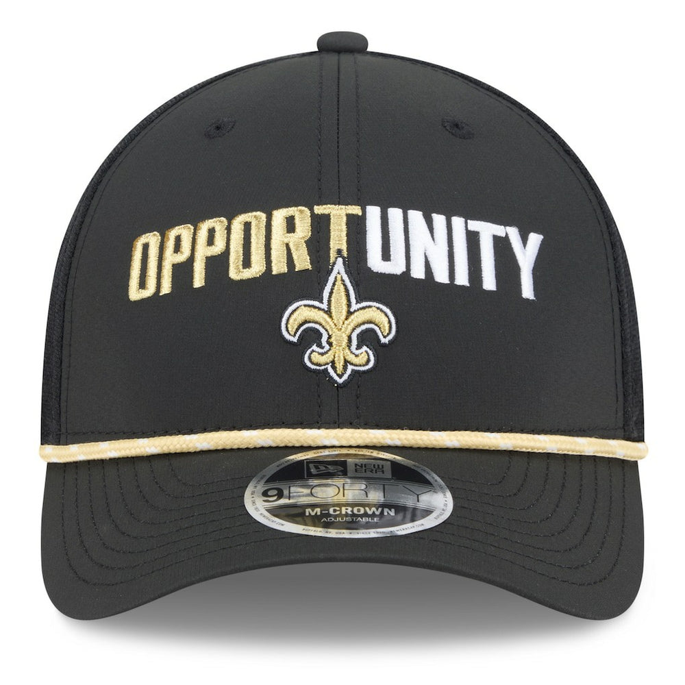 New Orleans Saints New Era 2025 Inspire Change 9FORTY M-Crown Adjustable Hat - Black cheap