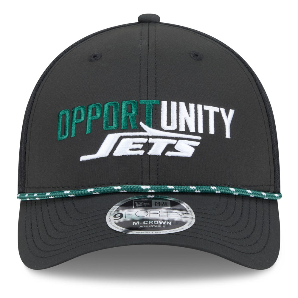 New York Jets New Era 2025 Inspire Change 9FORTY M-Crown Adjustable Hat - Black for sale