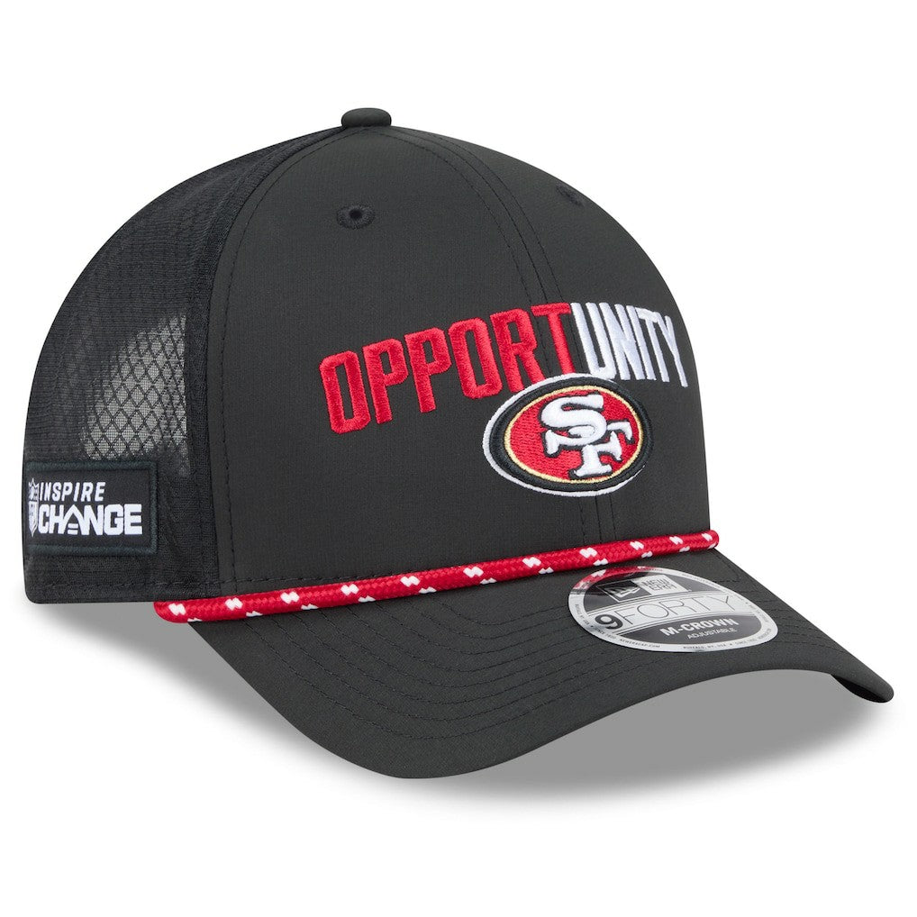 San Francisco 49ers New Era 2025 Inspire Change 9FORTY M-Crown Adjustable Hat - Black sale