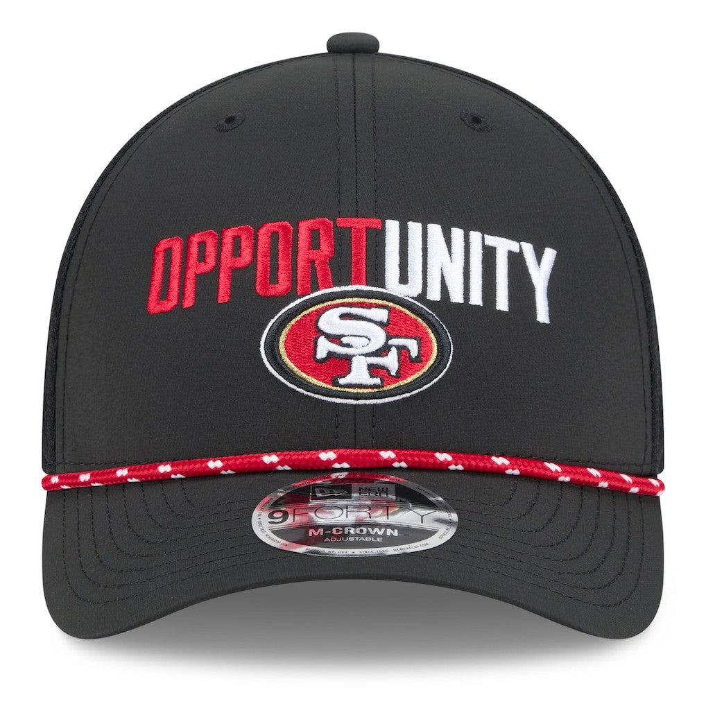 San Francisco 49ers New Era 2025 Inspire Change 9FORTY M-Crown Adjustable Hat - Black sale