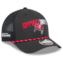 Tampa Bay Buccaneers New Era 2025 Inspire Change 9FORTY M-Crown Adjustable Hat - Black discount