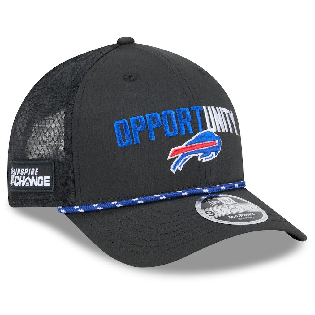 Buffalo Bills New Era 2025 Inspire Change 9FORTY M-Crown Adjustable Hat - Black on sale