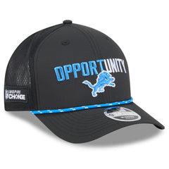 Detroit Lions New Era 2025 Inspire Change 9FORTY M-Crown Adjustable Hat - Black for sale