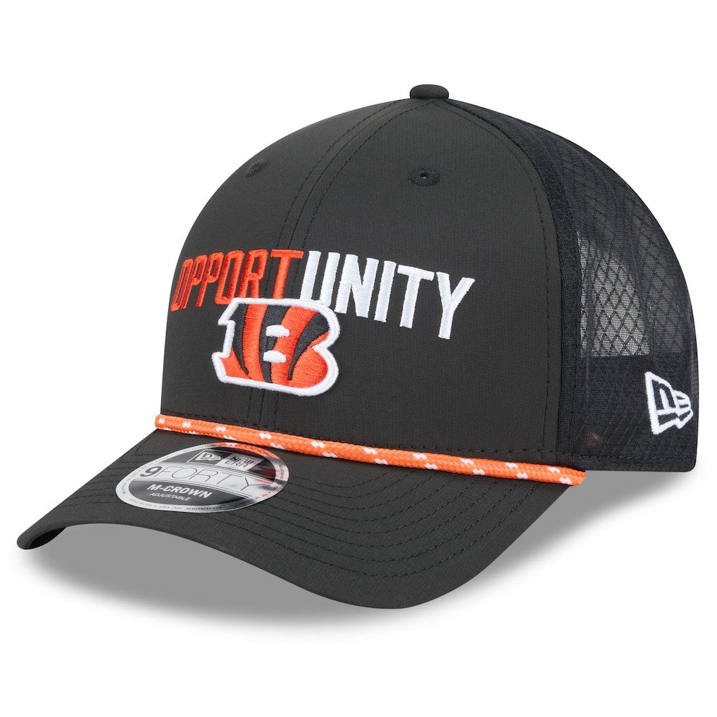 Cincinnati Bengals New Era 2025 Inspire Change 9FORTY M-Crown Adjustable Hat - Black for sale
