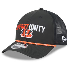 Cincinnati Bengals New Era 2025 Inspire Change 9FORTY M-Crown Adjustable Hat - Black for sale