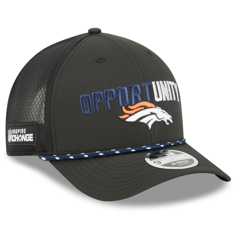 Denver Broncos New Era 2025 Inspire Change 9FORTY M-Crown Adjustable Hat - Black on sale