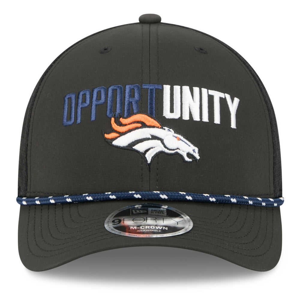 Denver Broncos New Era 2025 Inspire Change 9FORTY M-Crown Adjustable Hat - Black on sale