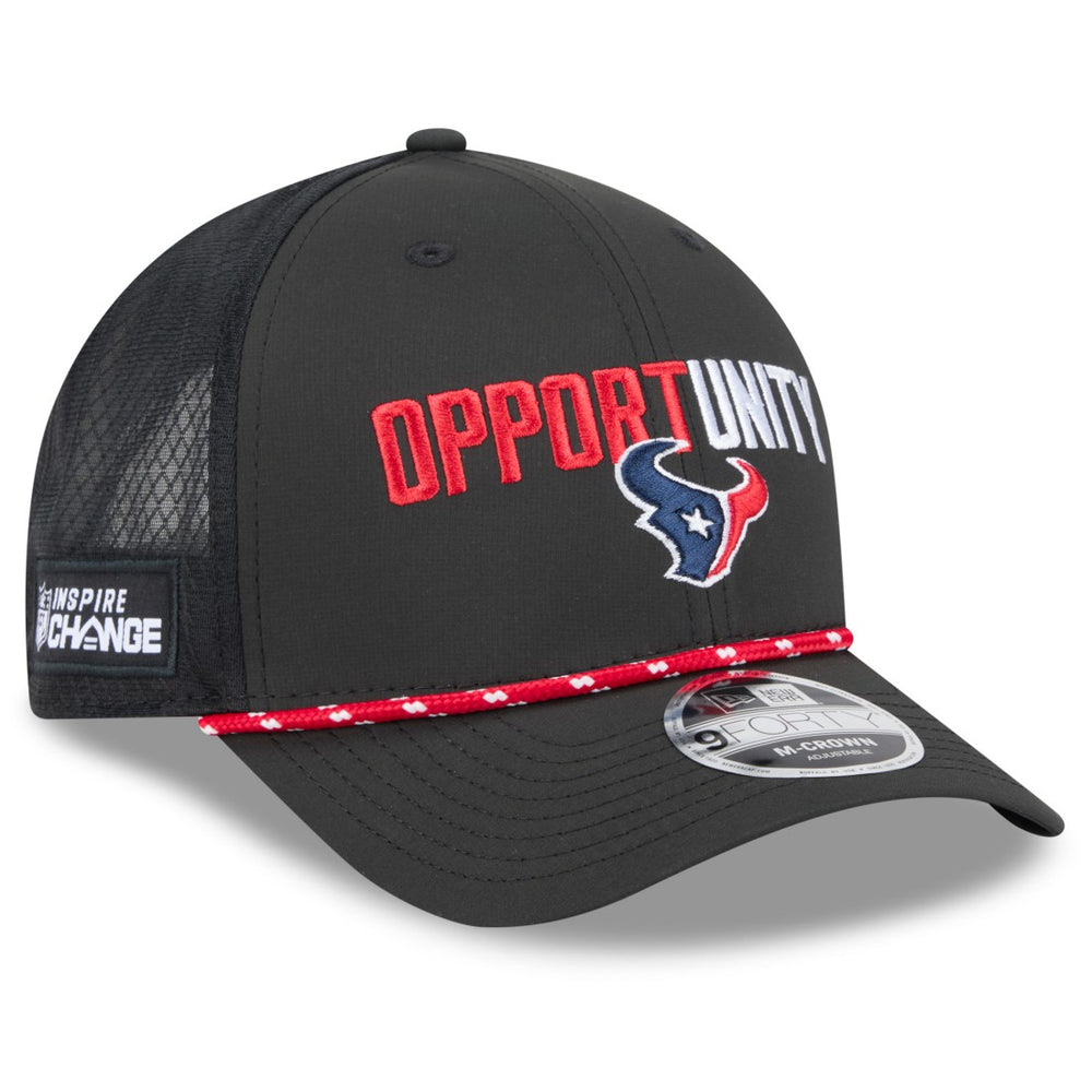 Houston Texans New Era 2025 Inspire Change 9FORTY M-Crown Adjustable Hat - Black cheap