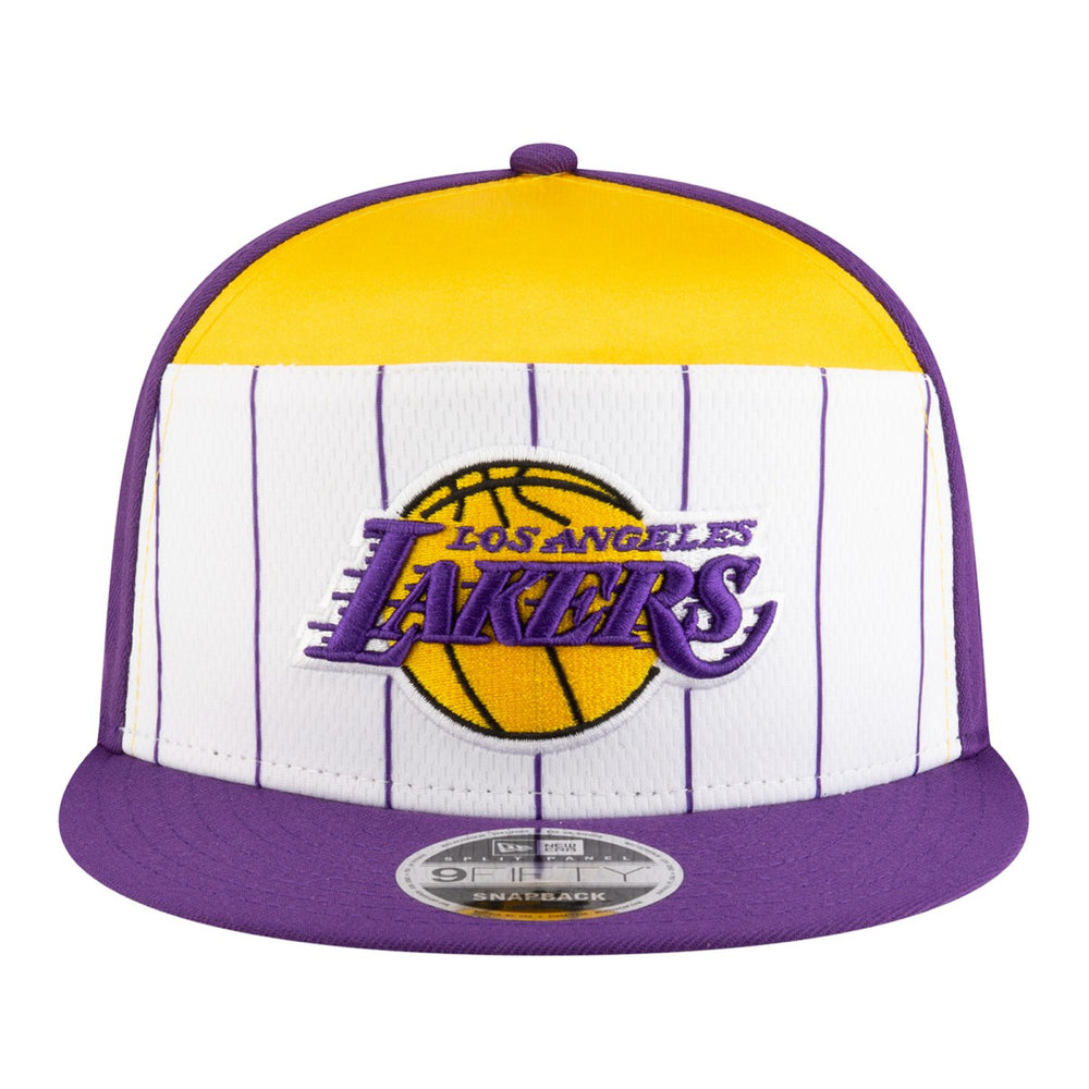 Los Angeles Lakers Youth 2025 NBA Tip Off Split Panel 9FIFTY Snapback Hat - White/Purple outlet