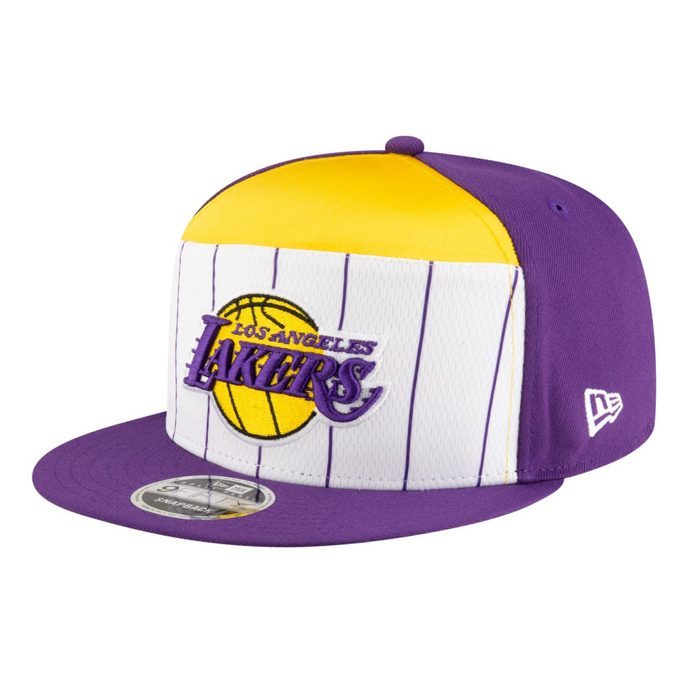 Los Angeles Lakers Youth 2025 NBA Tip Off Split Panel 9FIFTY Snapback Hat - White/Purple outlet