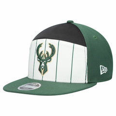 Milwaukee Bucks Youth 2025 NBA Tip Off Split Panel 9FIFTY Snapback Hat - White/Hunter Green outlet