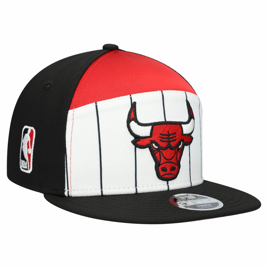 Chicago Bulls Youth 2025 NBA Tip Off Split Panel 9FIFTY Snapback Hat - White/Black sale