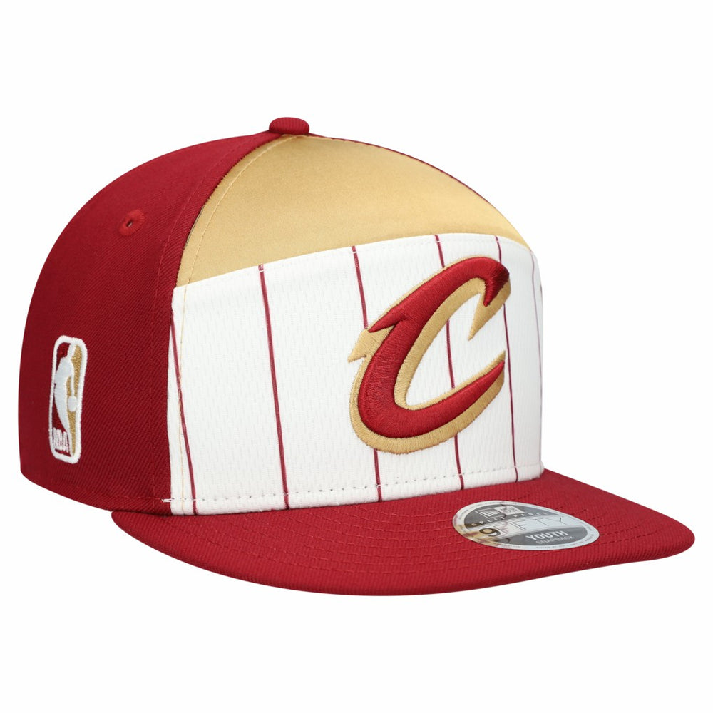Cleveland Cavaliers Youth 2025 NBA Tip Off Split Panel 9FIFTY Snapback Hat sale - White/Wine sale
