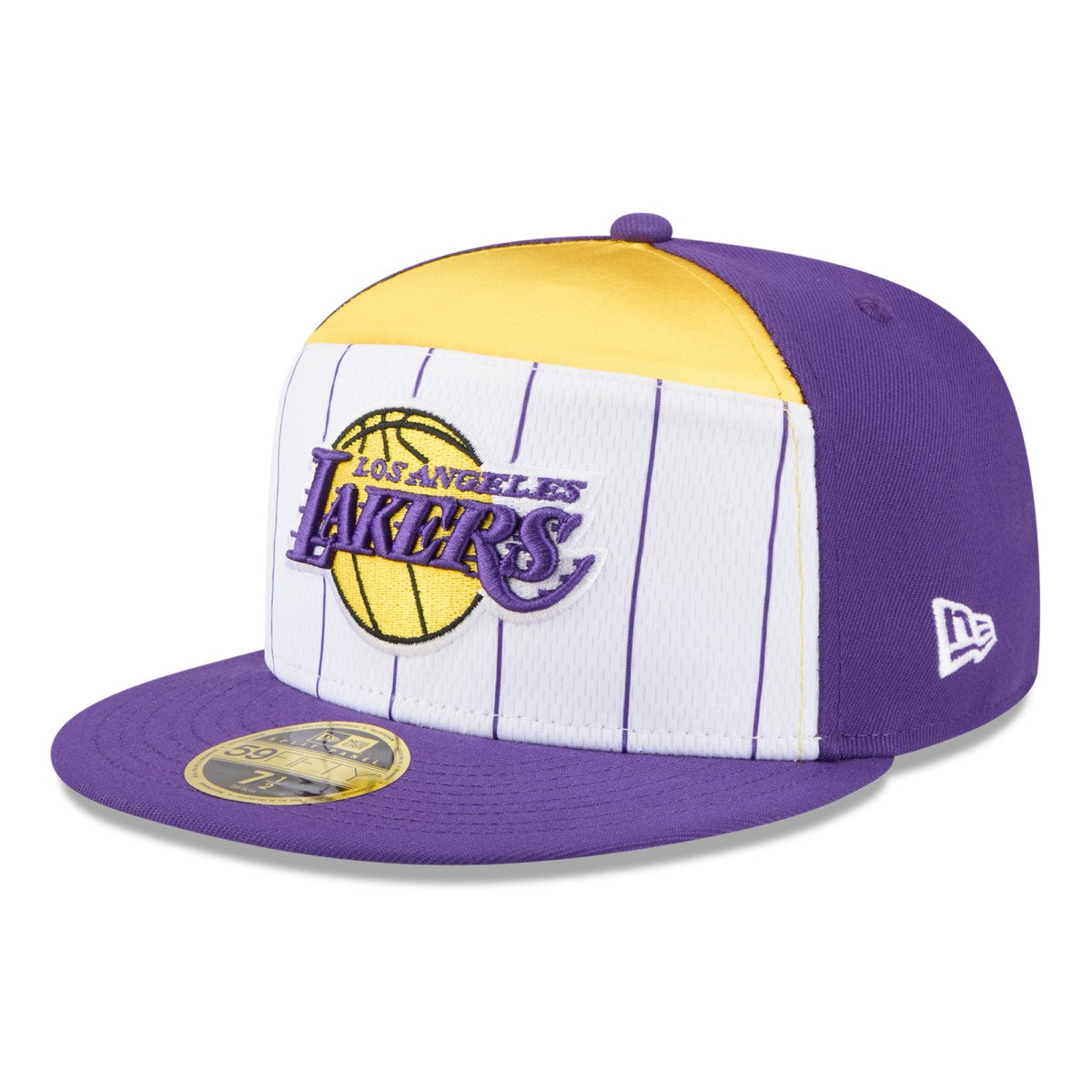 Los Angeles Lakers 2025 NBA Tip Off Split Panel 59FIFTY Fitted Hat - White/Purple sale
