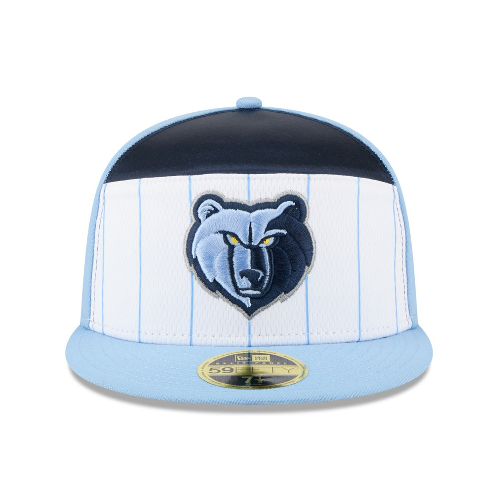 Memphis Grizzlies 2025 NBA Tip Off Split Panel 59FIFTY Fitted Hat - White/Light Blue shop
