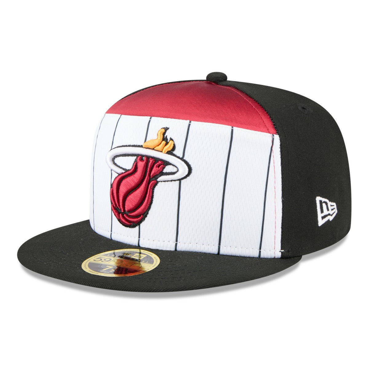 Miami Heat 2025 NBA Tip Off Split Panel 59FIFTY Fitted Hat - White/Black cheap