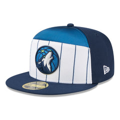 Minnesota Timberwolves 2025 NBA Tip Off Split Panel 59FIFTY Fitted Hat - White/Navy discount
