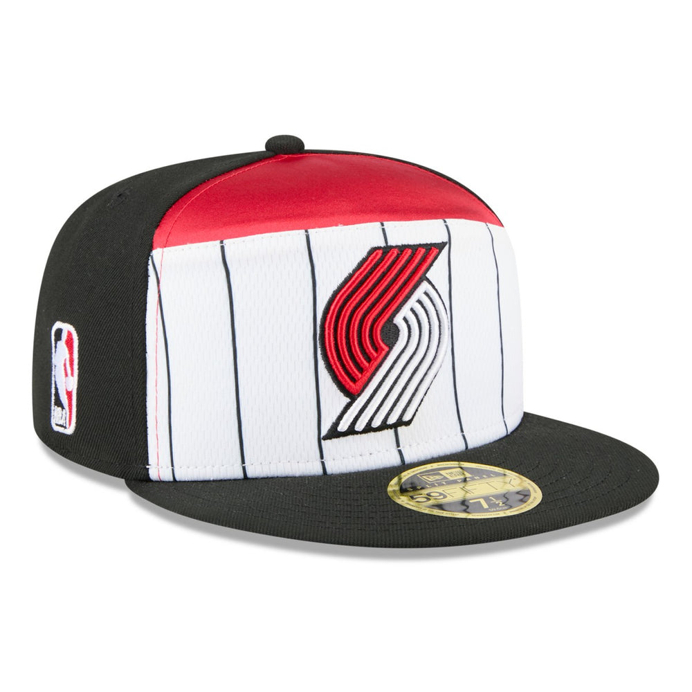 Portland Trail Blazers 2025 NBA Tip Off Split Panel 59FIFTY Fitted Hat - White/Black for sale