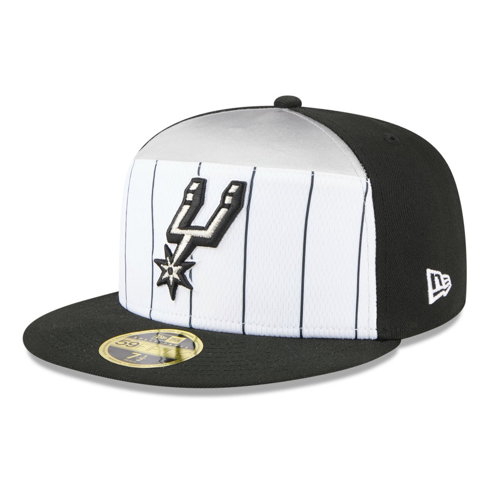 San Antonio Spurs 2025 NBA Tip Off Split Panel 59FIFTY Fitted Hat - White/Black cheap