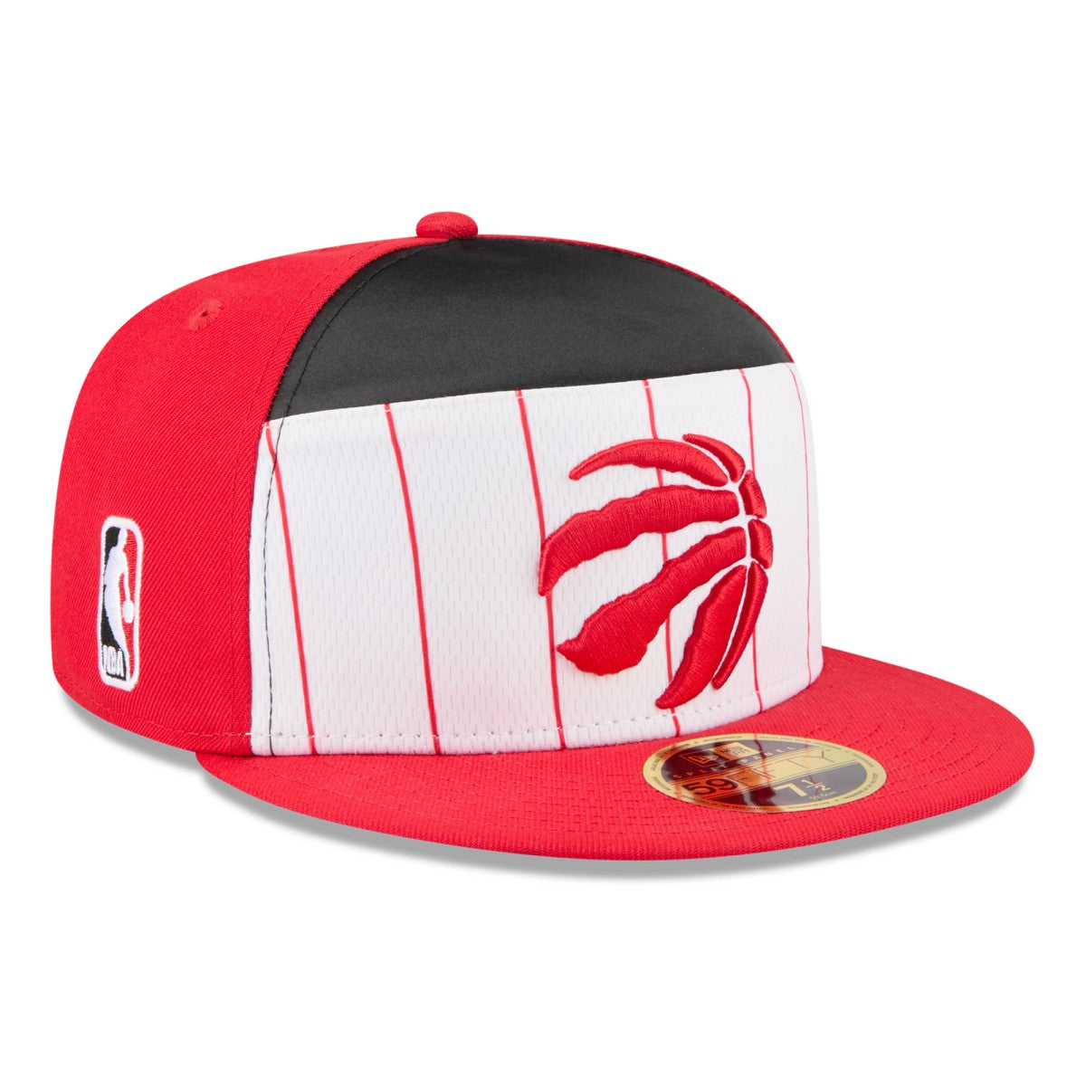 Toronto Raptors 2025 NBA Tip Off Split Panel 59FIFTY Fitted Hat - White/Red for sale