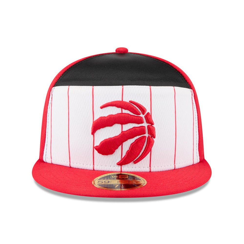 Toronto Raptors 2025 NBA Tip Off Split Panel 59FIFTY Fitted Hat - White/Red for sale