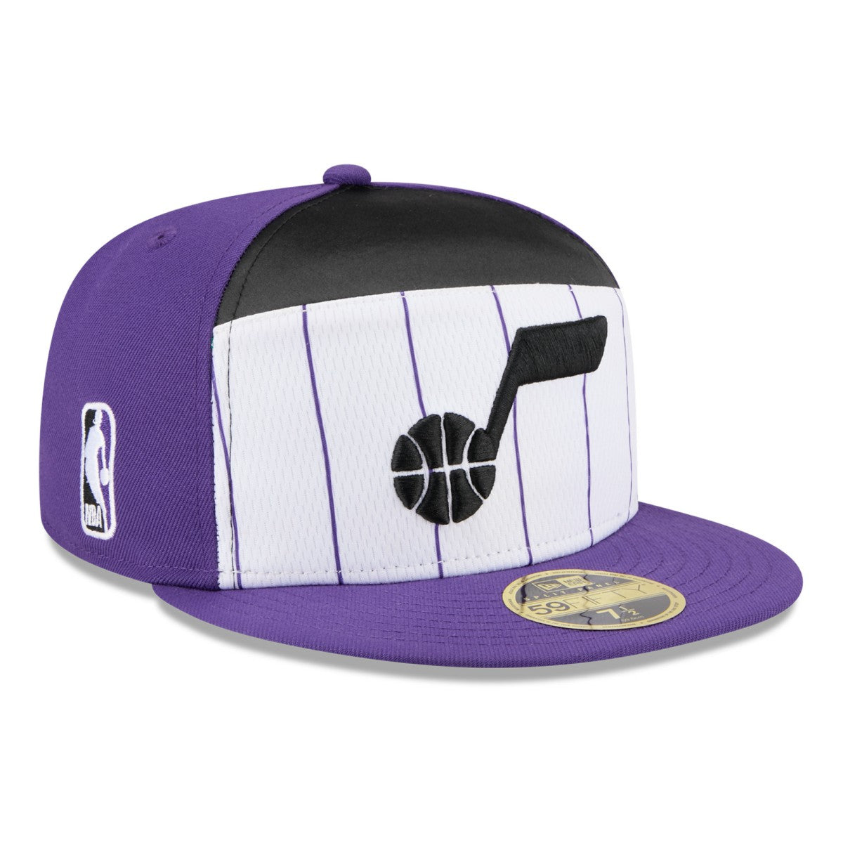 Utah Jazz 2025 NBA Tip Off Split Panel 59FIFTY Fitted Hat - White/Purple sale