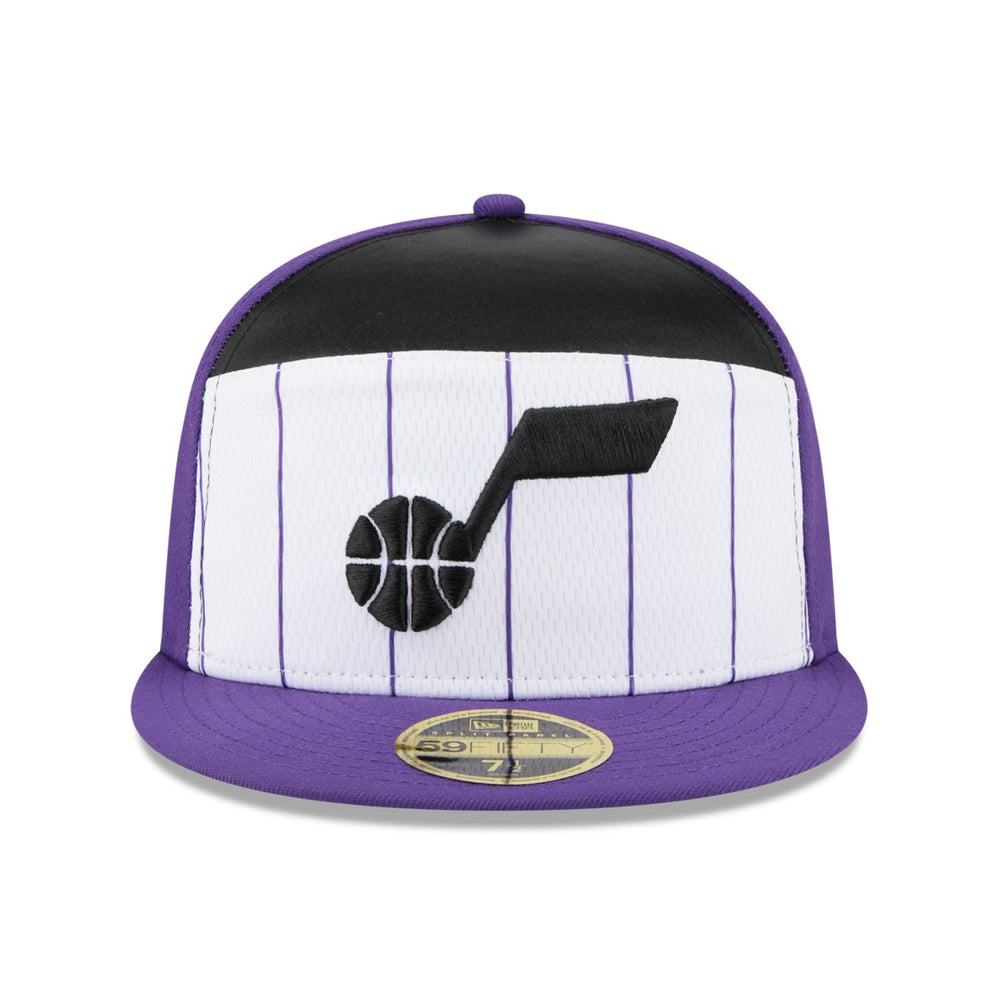 Utah Jazz 2025 NBA Tip Off Split Panel 59FIFTY Fitted Hat - White/Purple sale