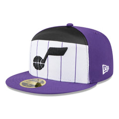 Utah Jazz 2025 NBA Tip Off Split Panel 59FIFTY Fitted Hat - White/Purple sale