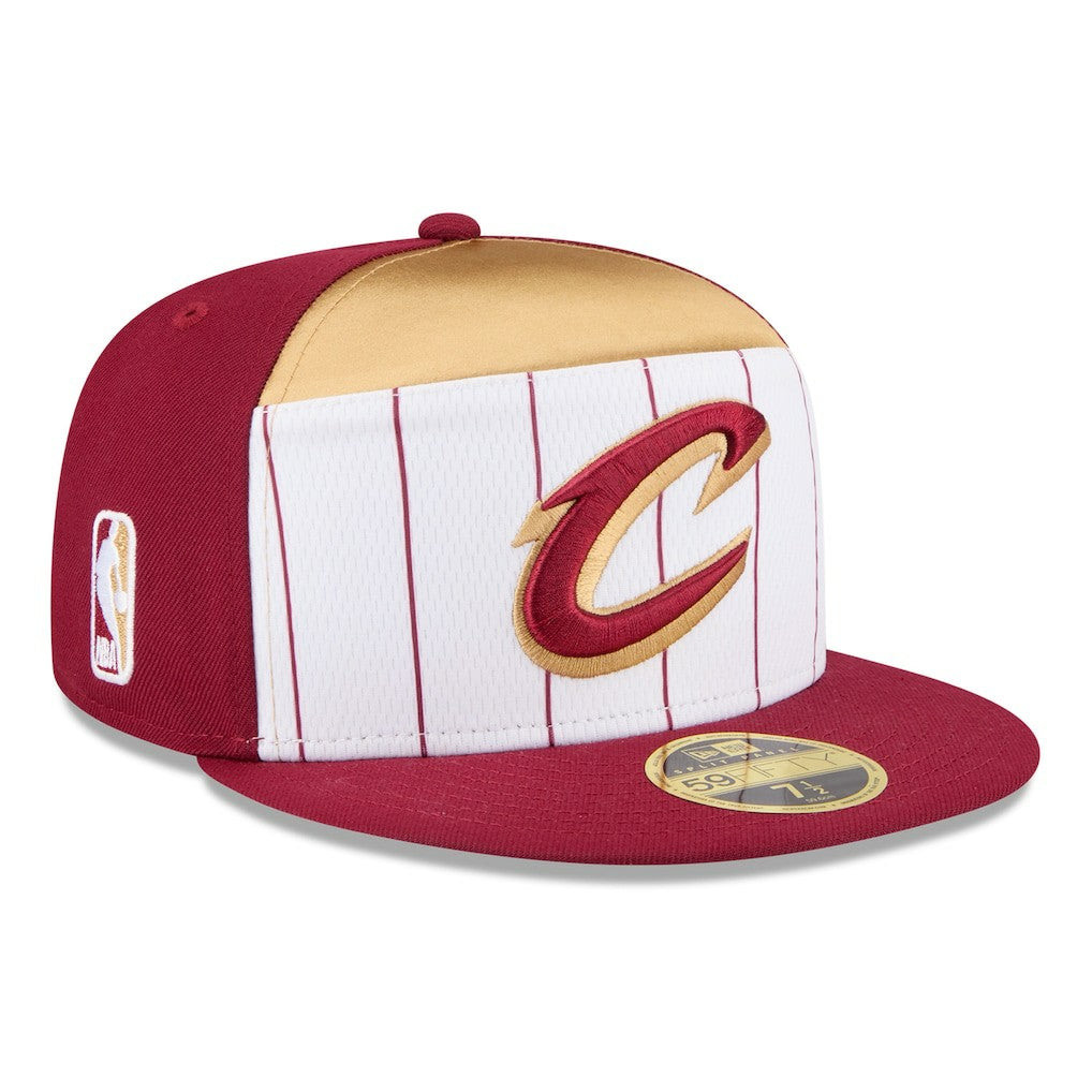 Cleveland Cavaliers 2025 NBA Tip Off Split Panel 59FIFTY Fitted Hat sale - White/Wine for sale
