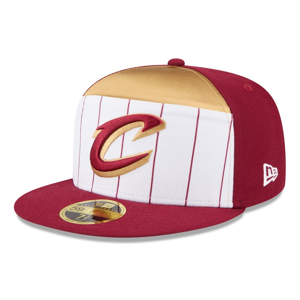 Cleveland Cavaliers 2025 NBA Tip Off Split Panel 59FIFTY Fitted Hat sale - White/Wine for sale