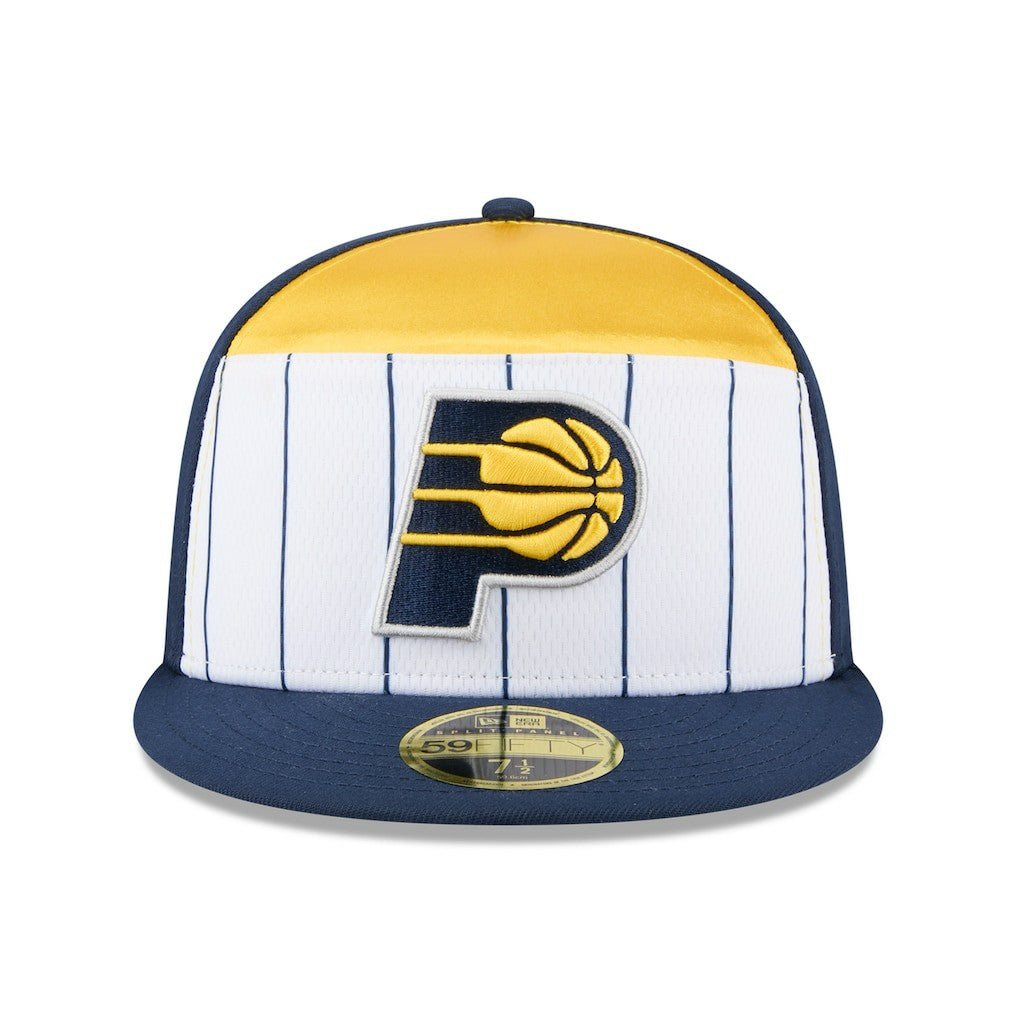 Indiana Pacers 2025 NBA Tip Off Split Panel 59FIFTY Fitted Hat - White/Navy outlet