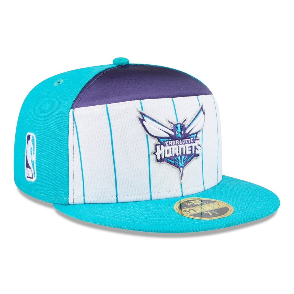 Charlotte Hornets 2025 NBA Tip Off Split Panel 59FIFTY Fitted Hat - White/Teal online