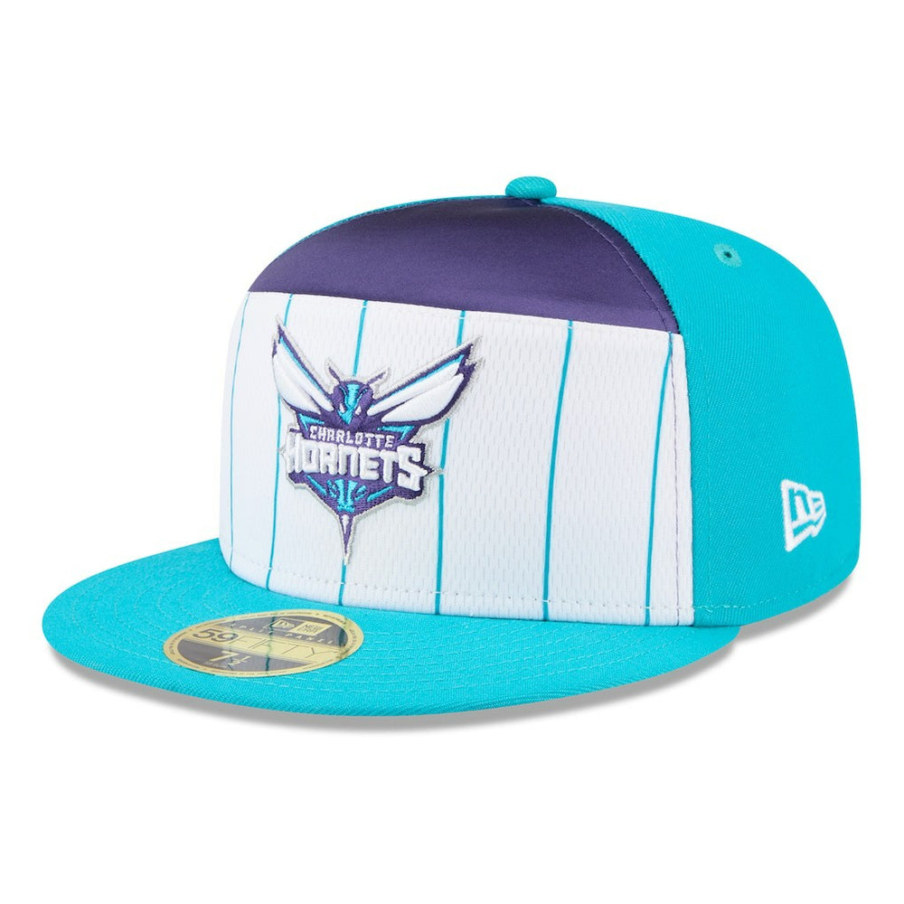 Charlotte Hornets 2025 NBA Tip Off Split Panel 59FIFTY Fitted Hat - White/Teal online